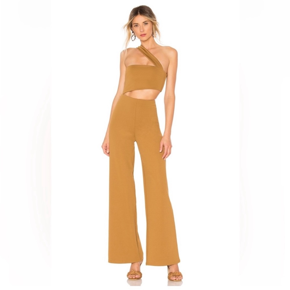 House of Harlow 1960 x Revolve Tan jumpsuit